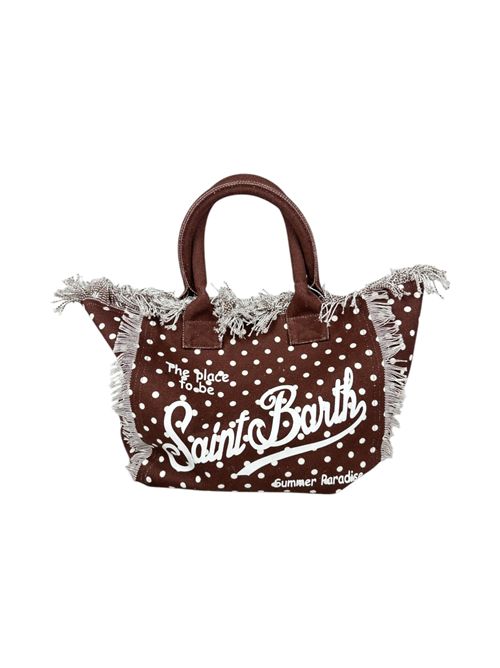 borsa donna vanity a pois marrone e bianco MC2 Saint Barth | VANITY-REGULAR POIS18